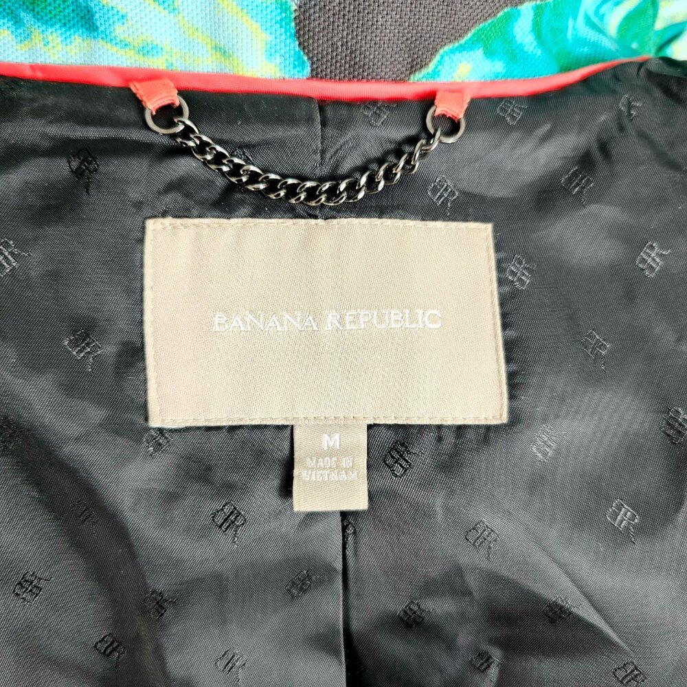 Banana Republic Floral Trench Coat – Statement Belted Coat – Size M - Picture 10 of 10